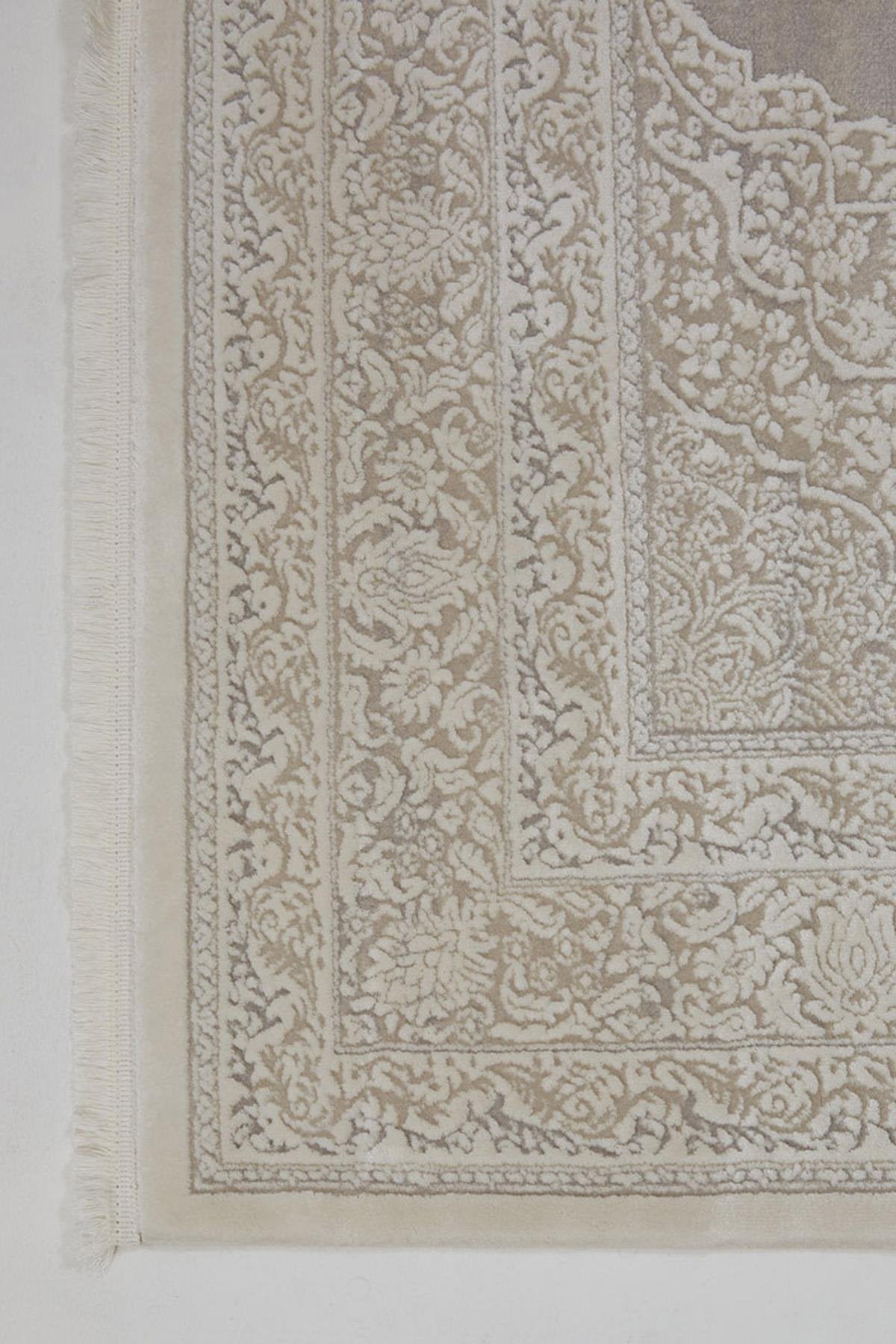 Evdeco Miras 6807 Beyaz Salon Halısı