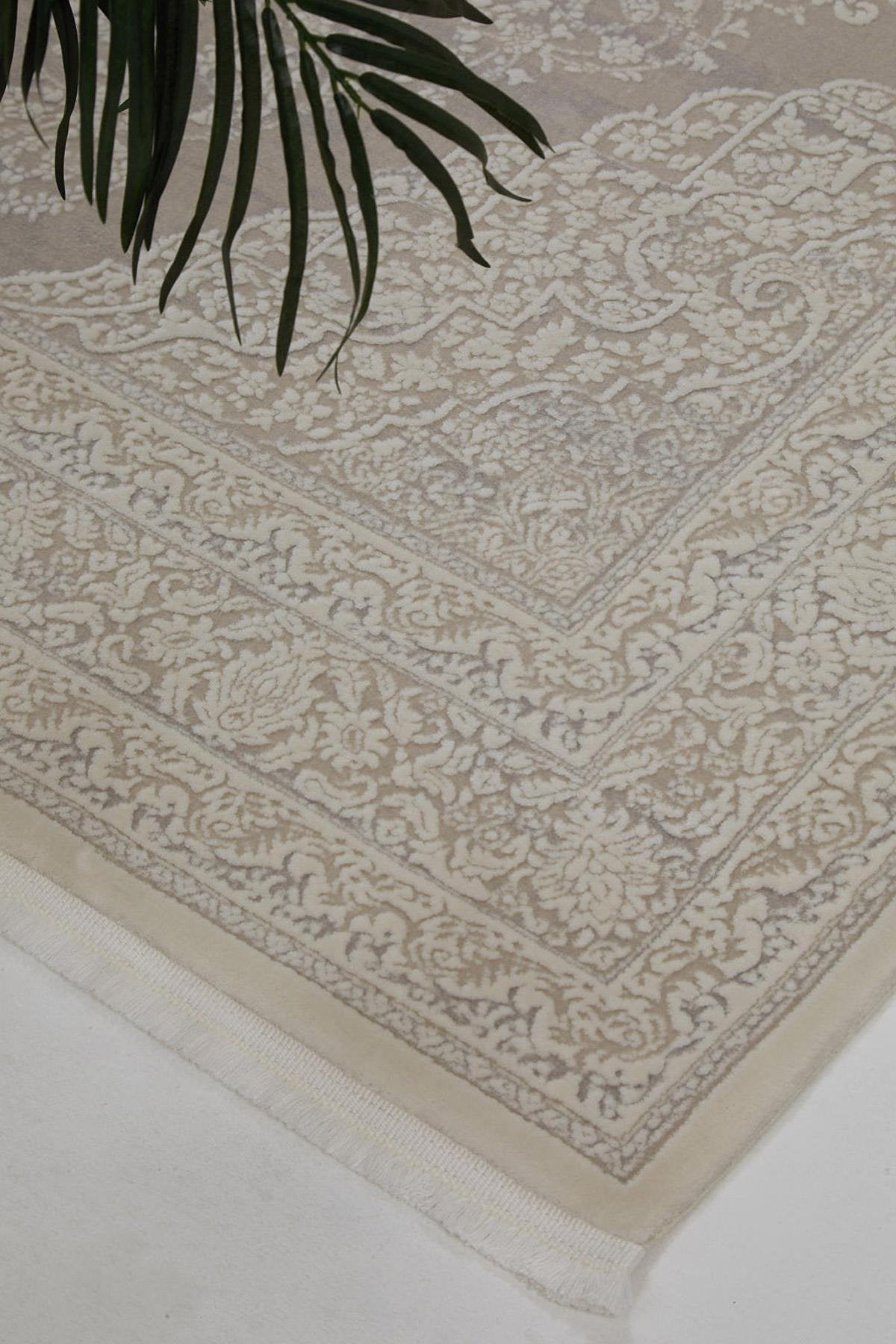 Evdeco Miras 6807 Beyaz Salon Halısı