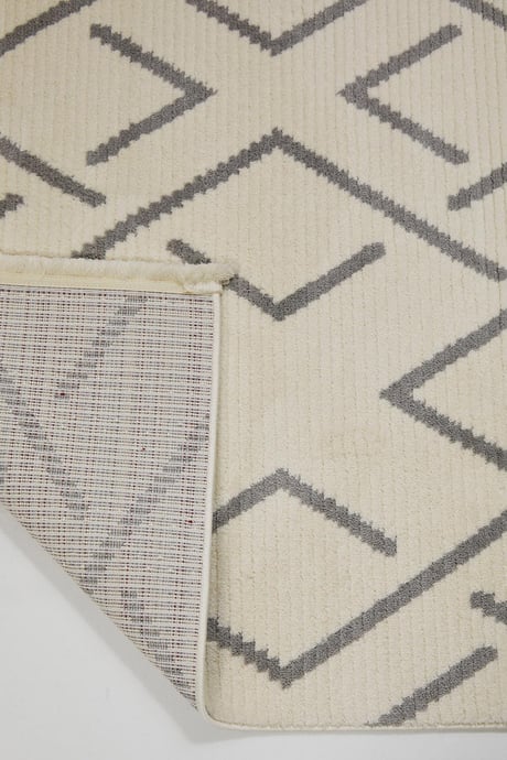 Evdeco Violet 3609 Cream Soft Textured Modern Living Room Carpet