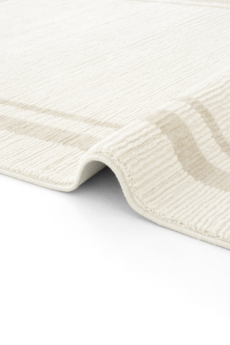 Evdeco Aden 8602 Krem Yumuşak Dokulu Salon Halısı - Krem - Evdeco