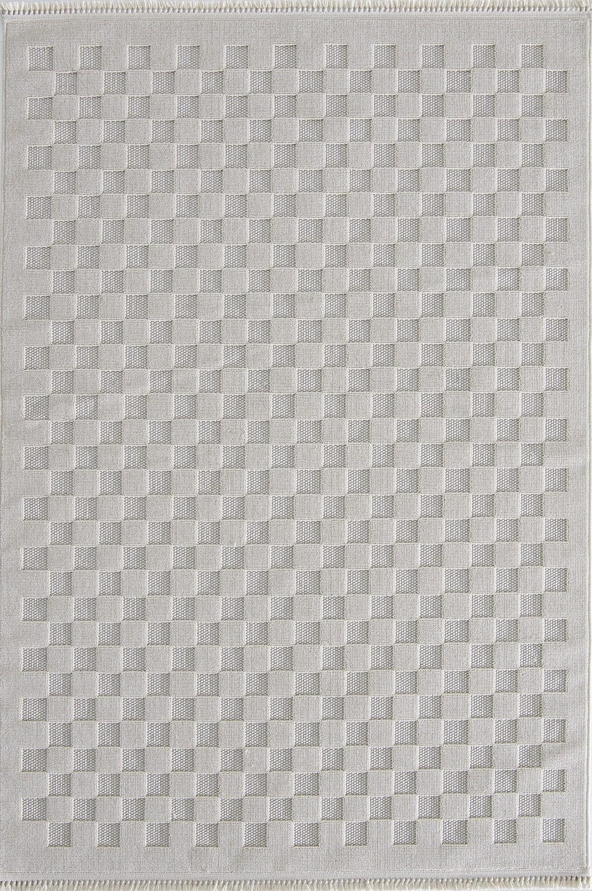 Evdeco Tina 7514 Krem Yumuşak Tuşeli Kesme Halı