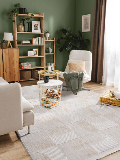 Evdeco Orion OR01 Krem Modern İskandinav Yumuşak Dokulu Halı