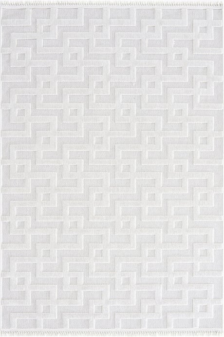 Evdeco Tina 7511 Beyaz Yumuşak Tuşeli Kesme Halı