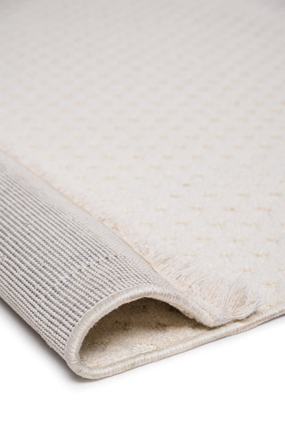 Evdeco Pita PT01 Krem Modern İskandinav Peluş Dokulu Halı