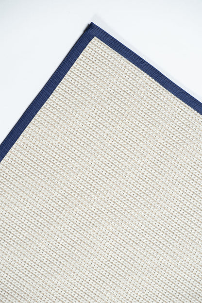 Evdeco Suit SU01 Beyaz Lacivert Biyeli Doğal Sisal Halı