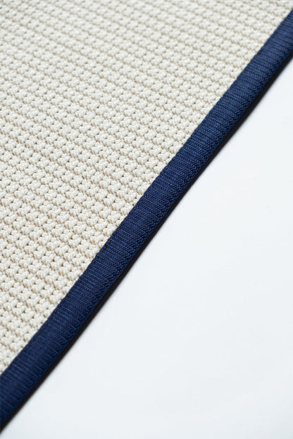 Evdeco Suit SU01 Beyaz Lacivert Biyeli Doğal Sisal Halı