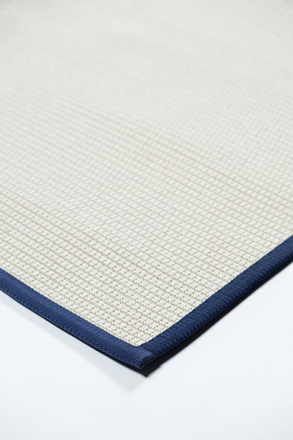 Evdeco Suit SU01 Beyaz Lacivert Biyeli Doğal Sisal Halı