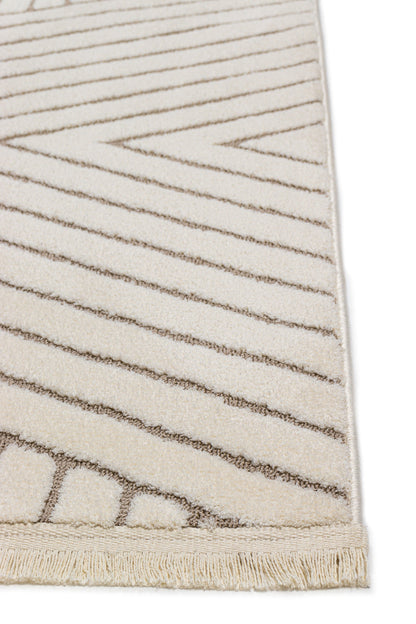 Evdeco Sidney SD02 Krem Bej Modern İskandinav Peluş Dokulu Halı