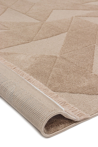 Evdeco Sidney SD05 Bej Modern İskandinav Peluş Dokulu Halı