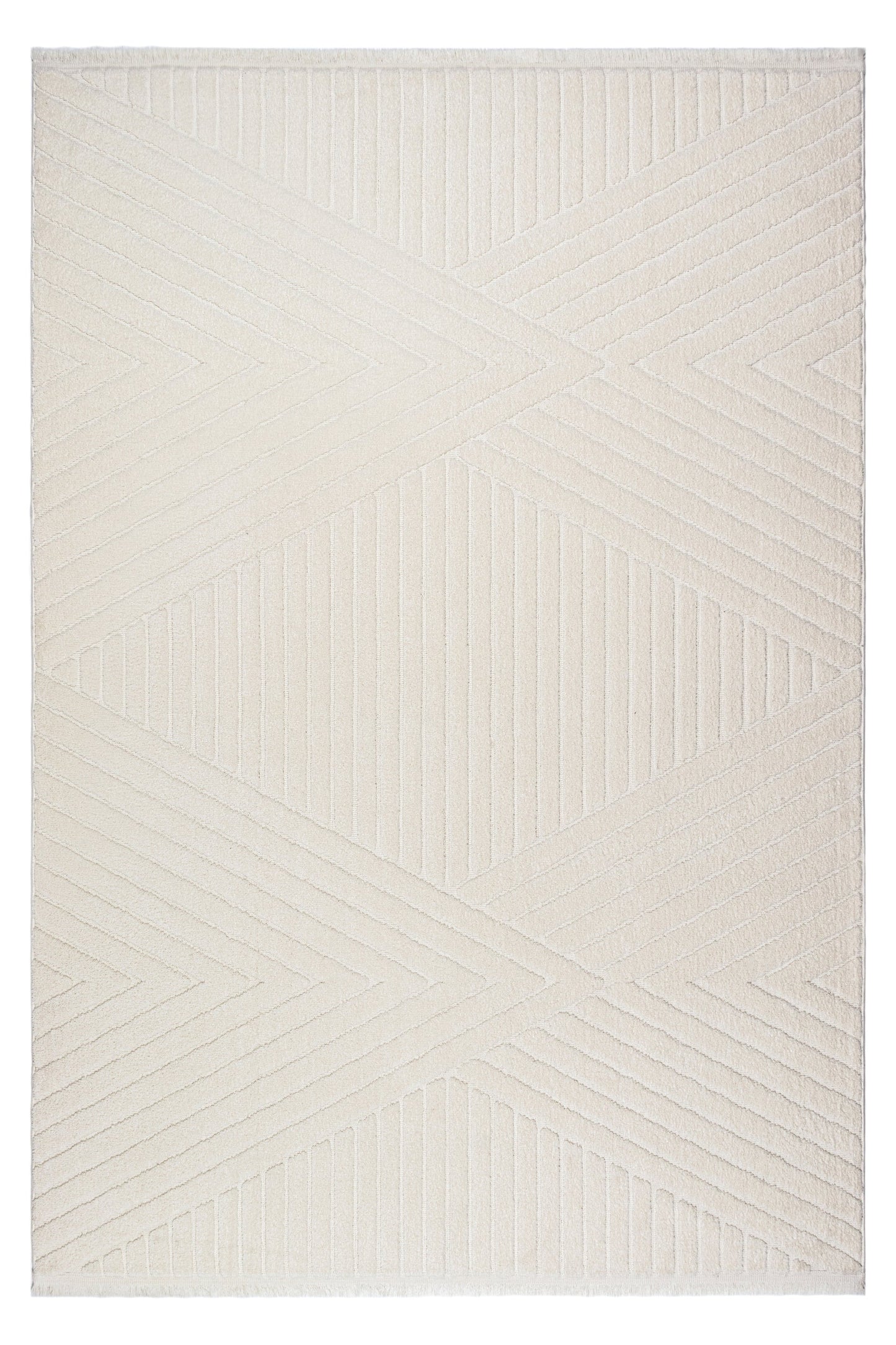 Evdeco Sidney SD01 Krem Modern İskandinav Peluş Dokulu Salon Oturma Odası Yatak Odası Halısı