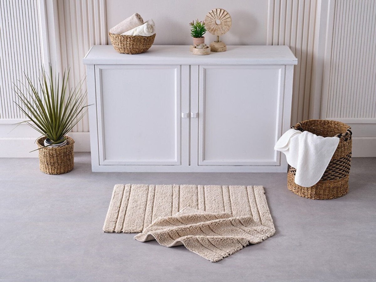 Banyo Paspası Pera - Krem - Evdeco Home