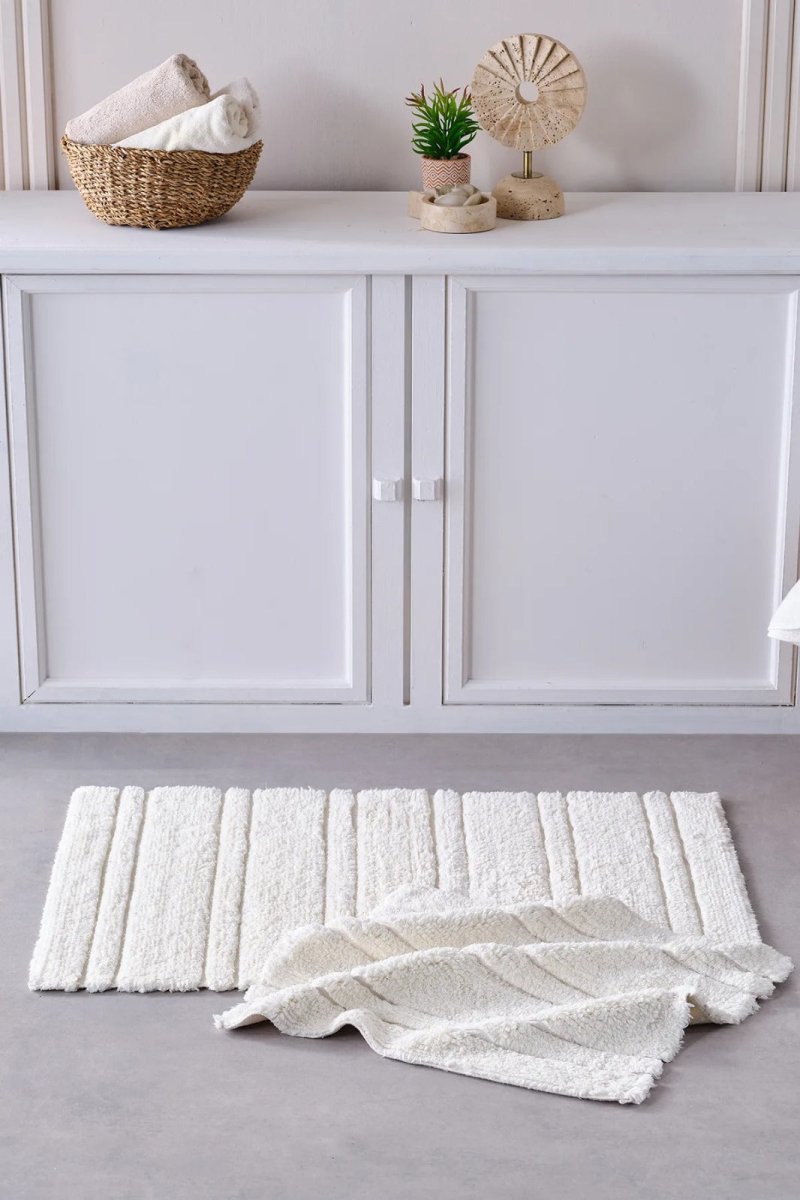 Banyo Paspası Pera Krem - Krem - Evdeco
