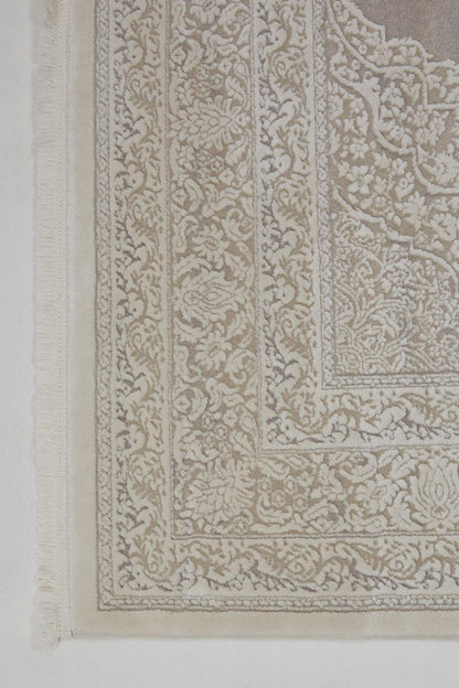 Evdeco Miras 6807 Beyaz Salon Halısı