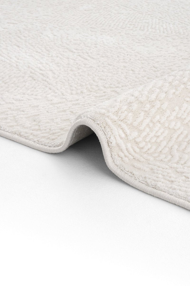 Evdeco Aden 8608 Krem Yumuşak Dokulu Salon Halısı - Krem - Evdeco
