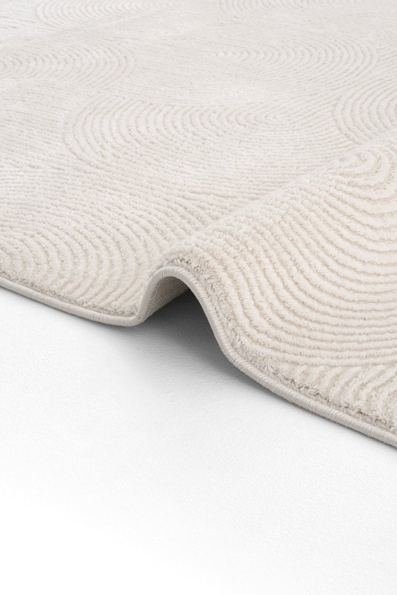 Evdeco Aden 8612 Krem Yumuşak Dokulu Salon Halısı - Krem - Evdeco