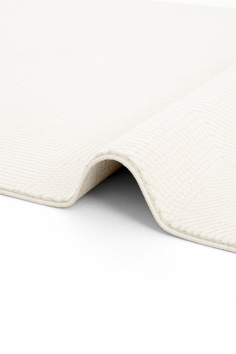 Evdeco Alya 9503 Krem Bukle Görünümlü Salon Dokuma Makine Halısı - Krem - Evdeco