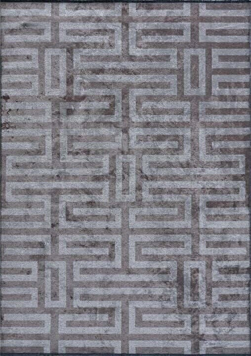 Evdeco Milano Geometrik Desenli Gri Salon Halısı