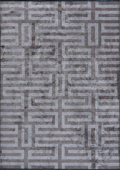 Evdeco Milano Geometrik Desenli Gri Salon Halısı