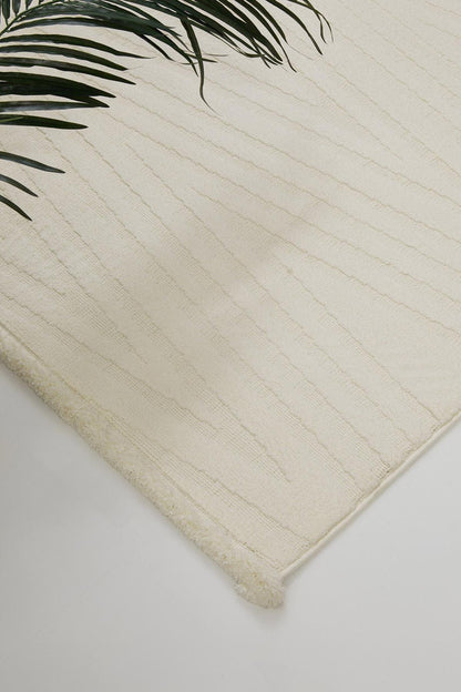 Evdeco Elizya 3105 Krem Modern Kesme Yolluk Halı