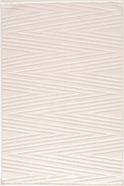 Evdeco Elizya 3105 Krem Modern Kesme Yolluk Halı