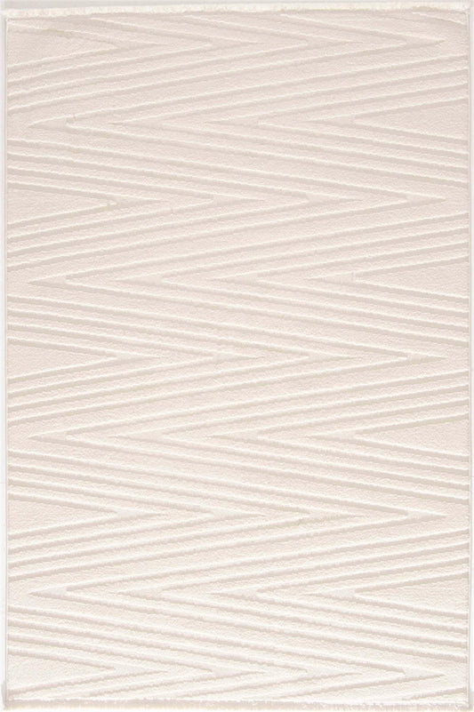 Evdeco Elizya 3105 Cream Modern Cut Runner Carpet