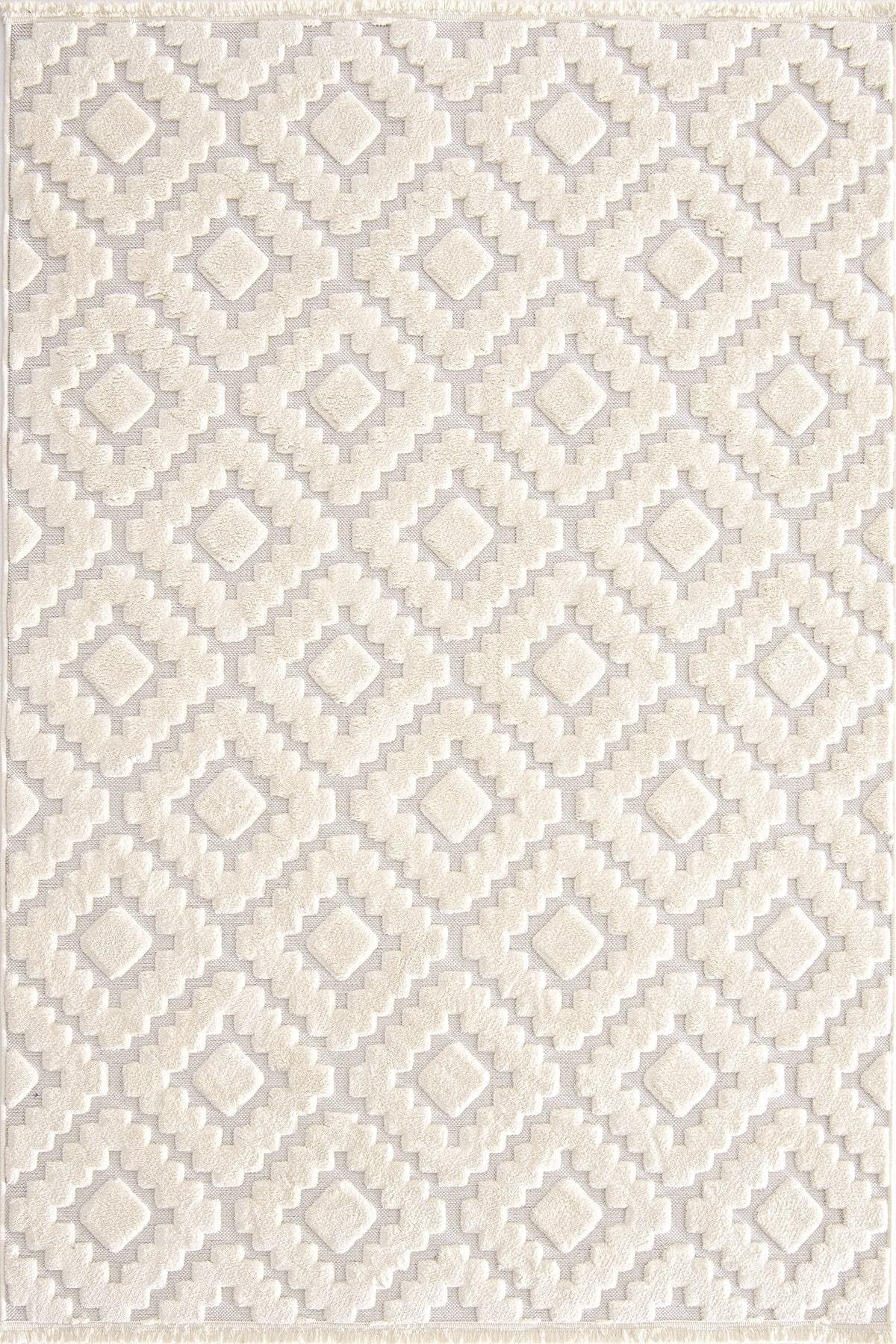 Evdeco Ivory 8003 Beyaz Halı