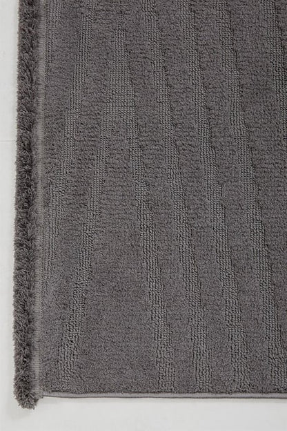 Evdeco Elizya 3108 Antrasit Modern Kesme Yolluk Halı