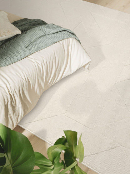 Evdeco Sidney SD03 Krem Modern İskandinav Peluş Dokulu Halı